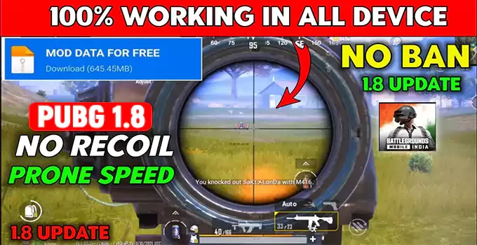 Download Only No Recoil Apk File 32 bit PUBG Mobile Global 1.8