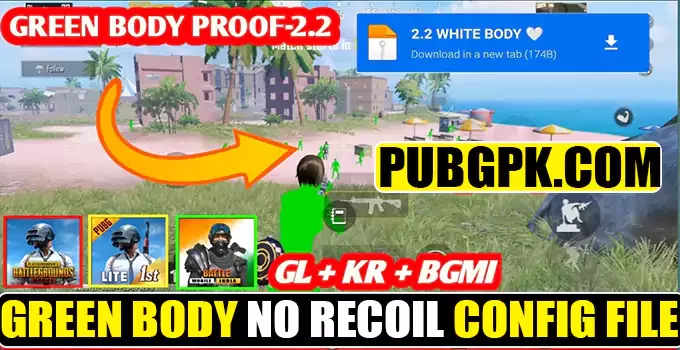 PUBG GLOBAL 2.2 Green Body No Recoil Config File