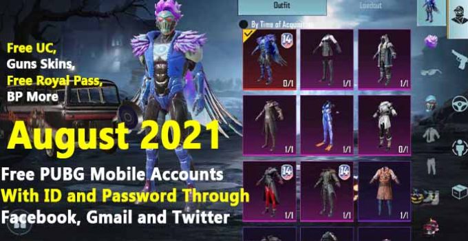 (May 2022) Free PUBG Mobile Accounts With ID and Password Through Facebook, Gmail and Twitter