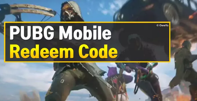 PUBG Mobile Redeem Codes Today July 2023