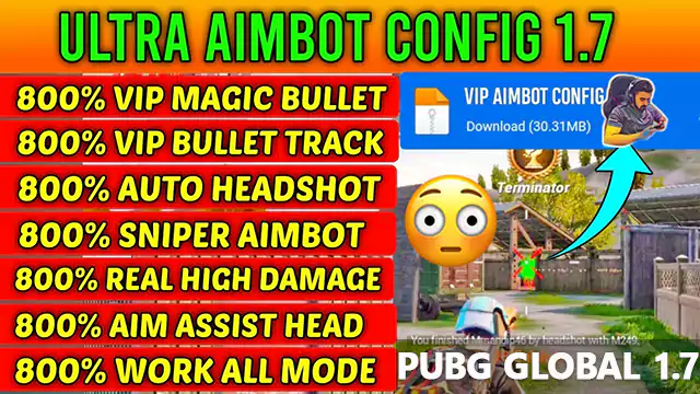 Magic Bullet Tracking Auto Headshot Config File PUBG Global 1.7