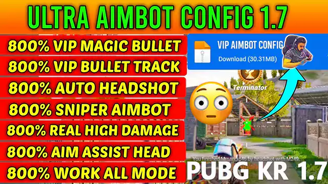 Magic Bullet Tracking Auto Headshot Config File PUBG MOBILE KR 1.7