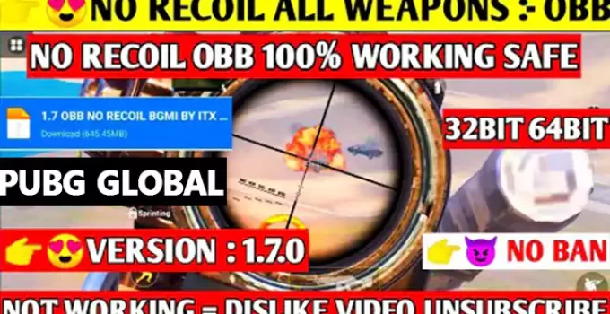 PUBG GLOBAL No Recoil Config File APK Download New Update 1.7