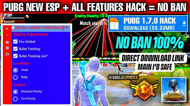 PUBG Global 1.7 Update 32BIT ESP Hack 100% Working
