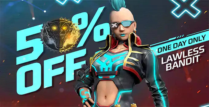 How to get Lawless Bandit bundle at 50% discount in Free Fire MAX (only today)