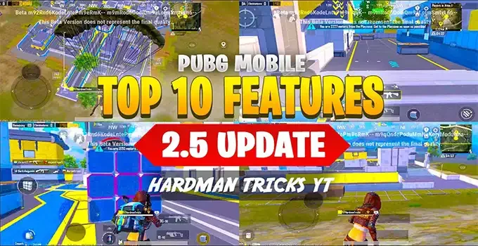 PUBG 2.5 UPDATE NEW FEATURES