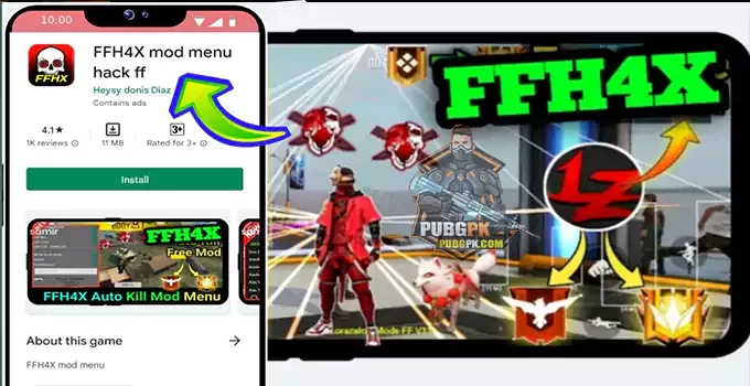 FFH4X Fire Hack FF Mod Menu for Android