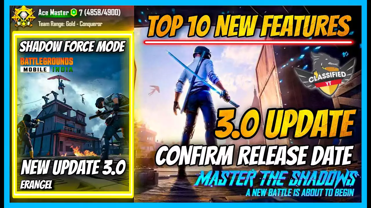 New Features in PUBG Mobile Version 3.0 beta Update