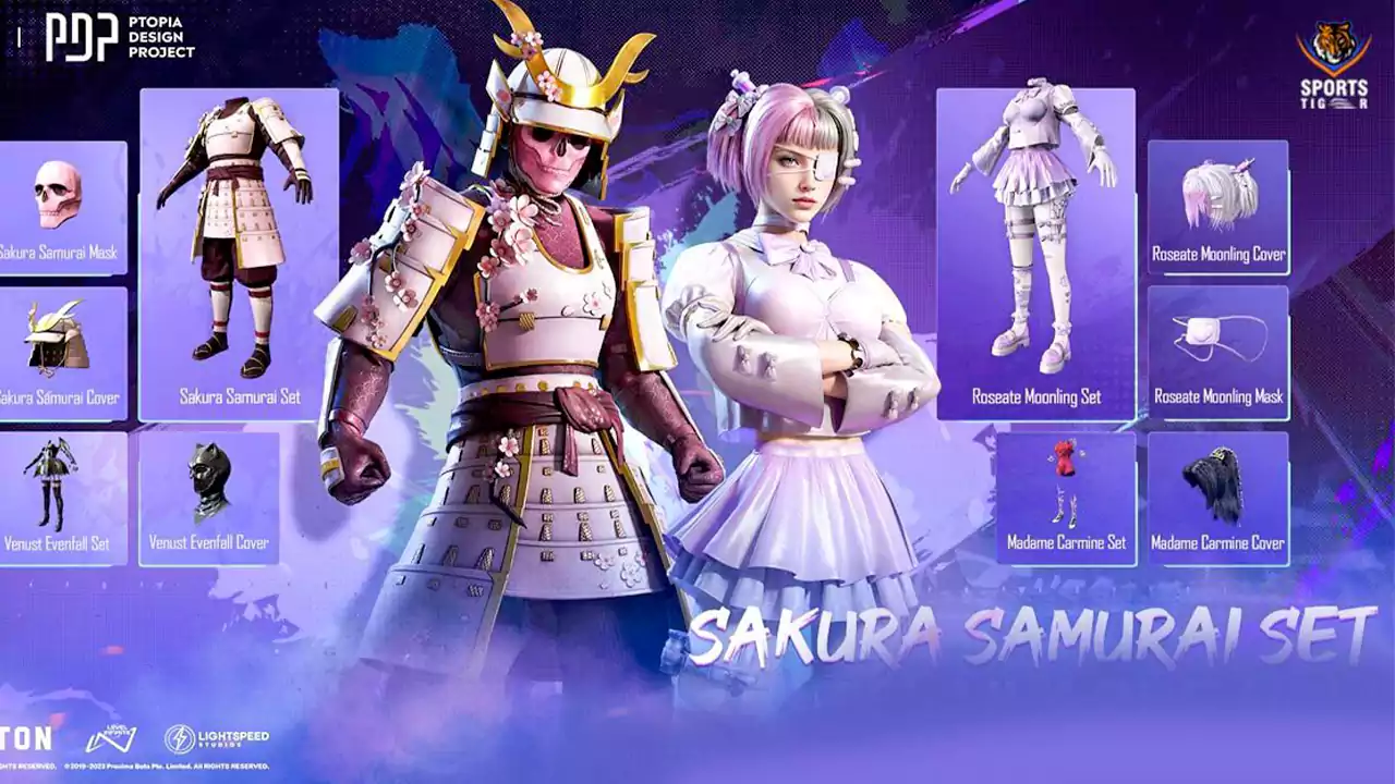 Pubg Mobile Latest Outfit Set Sakura Samurai Set Is Now Available