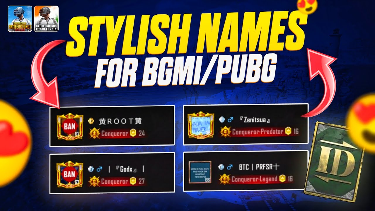 Best BGMI Unique Name Generator With Symbol